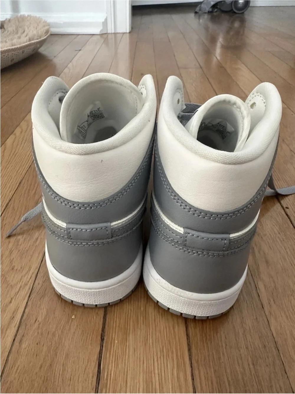 Nike Air Jordan Women's Mid-Top Sneakers in Gray and White